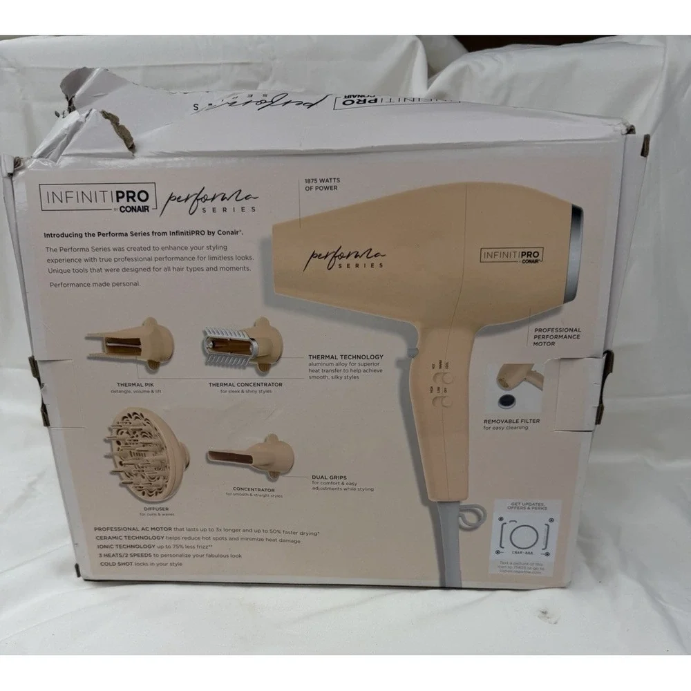 Conair Infiniti Pro Ionic Ceramic Dryer NEW OPEN BOX